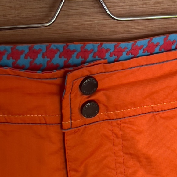 Robert Graham orange swim trunks shorts size 36 pockets drawstring classic fit - Picture 4 of 8